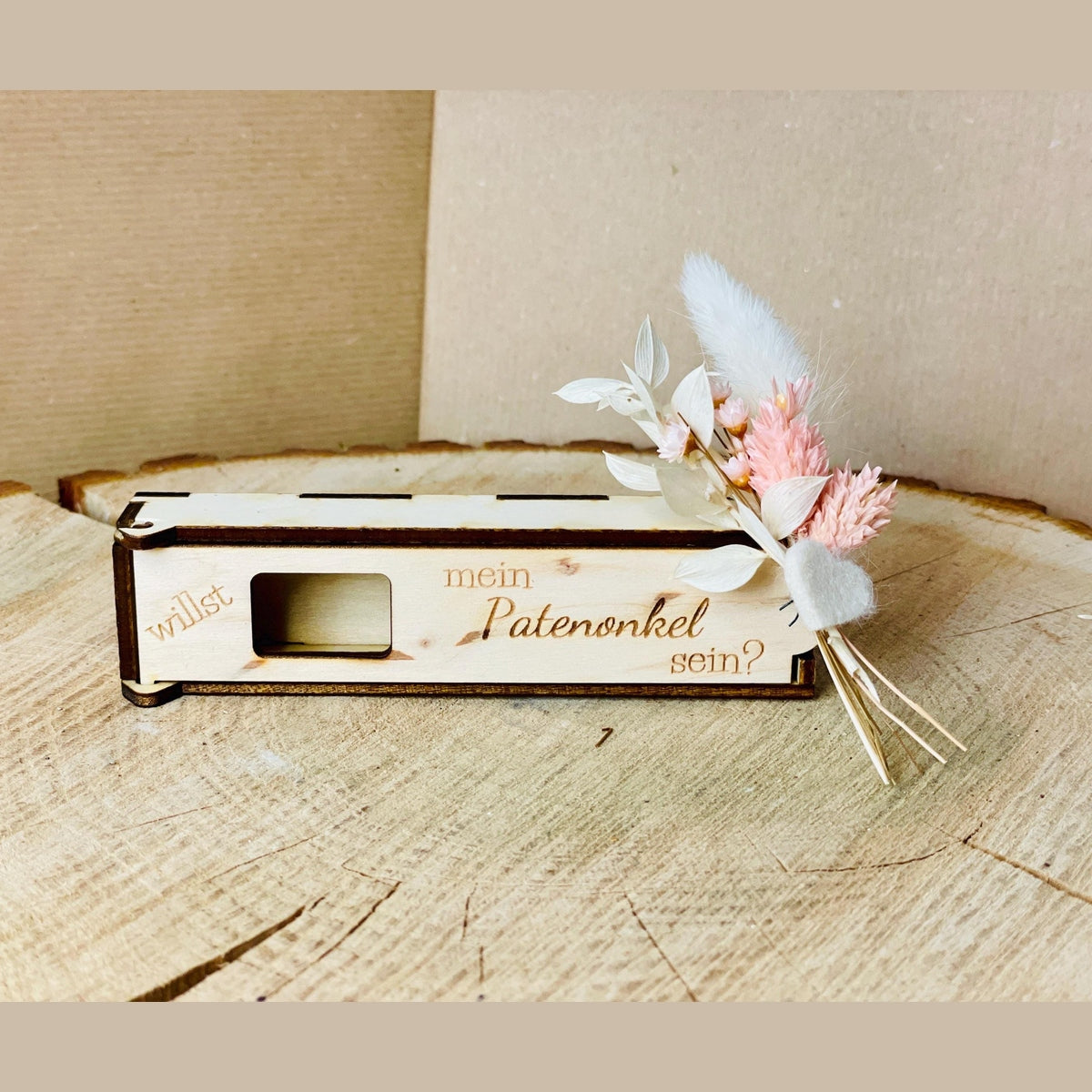 Schokoriegel Geschenk Box für willst du Patentante Patenonkel sein? schokoriegelbox Das Glückswerk