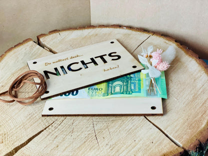 Geldgeschenk-Karte mit Röhrchen, Format wählbar A4 bis A7 – weiteres Foto