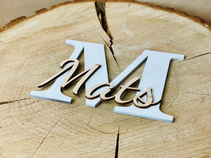 Namensschild aus Holz Türschild Geburtstag Aufhänger Wanddeko Kinderzimmer Personalisiert