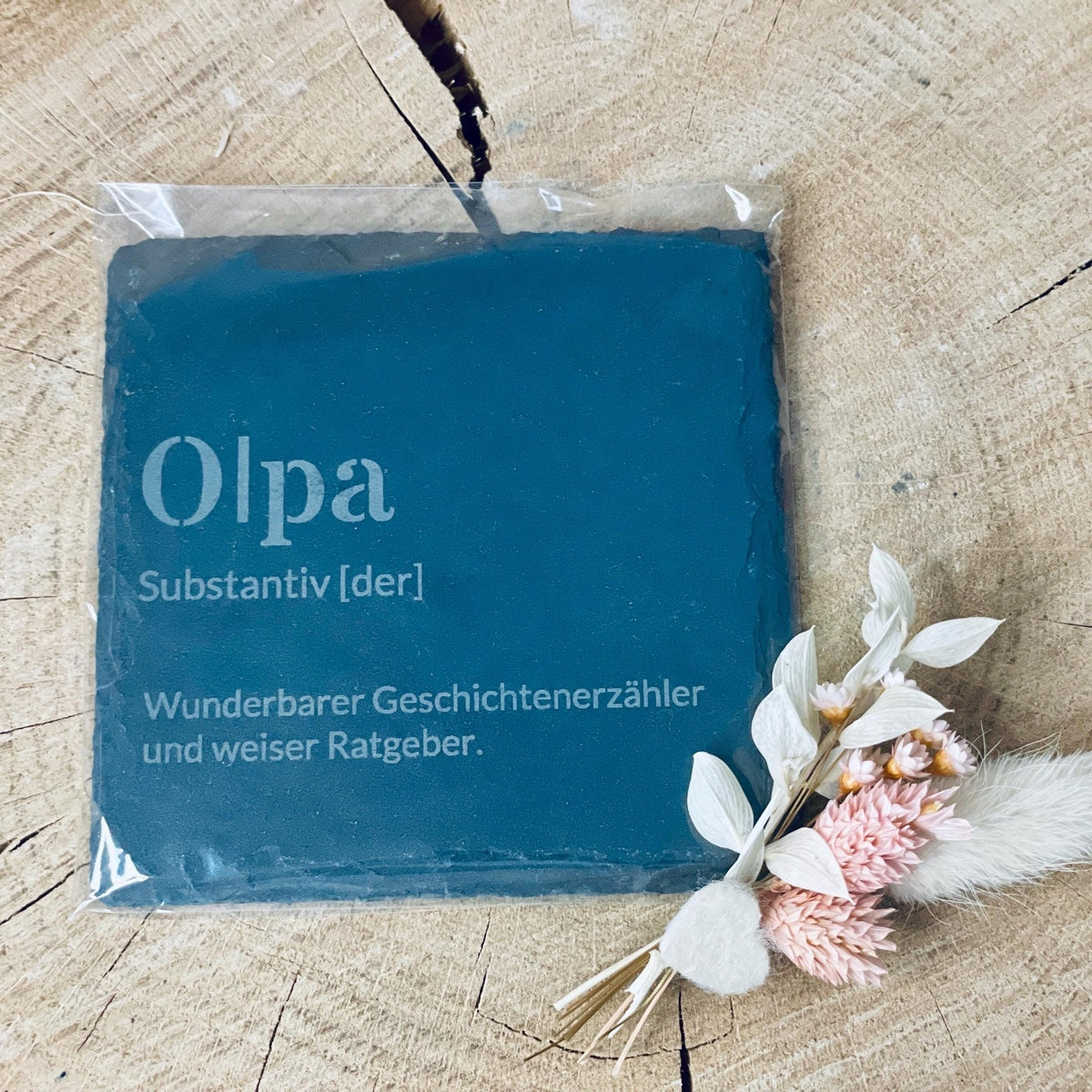 Untersetzer Schiefer Name individualisiert Glasuntersetzer Geschenkidee Untersetzer Das Glückswerk