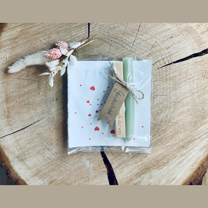 Wünsch dir was geschenkset mit Wäscheklammer Geburtstagskerze Das Glückswerk