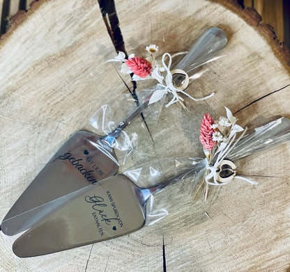 Personalisierter Tortenheber mit Gravur, Geschenk zur Hochzeit und Silberhochzeit, DasGlueckswerk, Hochzeit & Liebe, Cake Servers & Knives, metall