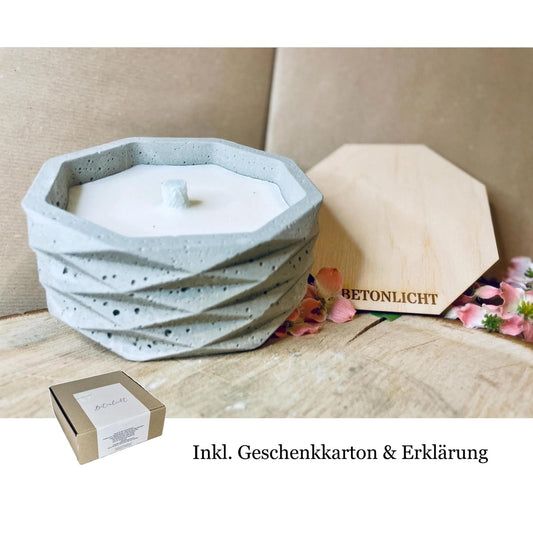 Betonkerze - Rustikale schlichte edele Kerze zum verschenken Outdoor-Kerze Betonkerze Das Glückswerk