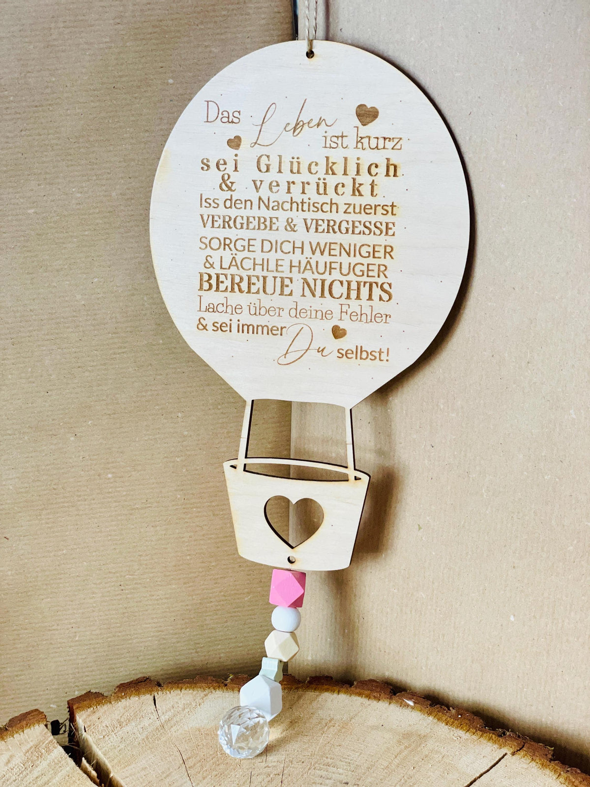 Sonnenfänger Ballon Fensterdekoration Kinderzimmer, Deko zum Aufhängen, Geschenk zur Geburt, DasGlueckswerk, Dekoration, Piggy Banks, Holz, Plastik