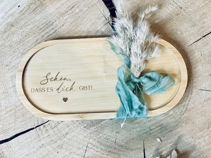 Holztablett Gravur Lieblingsmenschen, personalisierter Spruch, Geschenk Freundschaft, DasGlueckswerk, Dekoration, Greeting Cards, holz