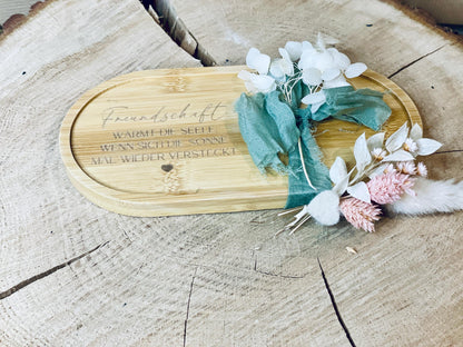 Holztablett Gravur Lieblingsmenschen, personalisierter Spruch, Geschenk Freundschaft, DasGlueckswerk, Dekoration, Greeting Cards, holz
