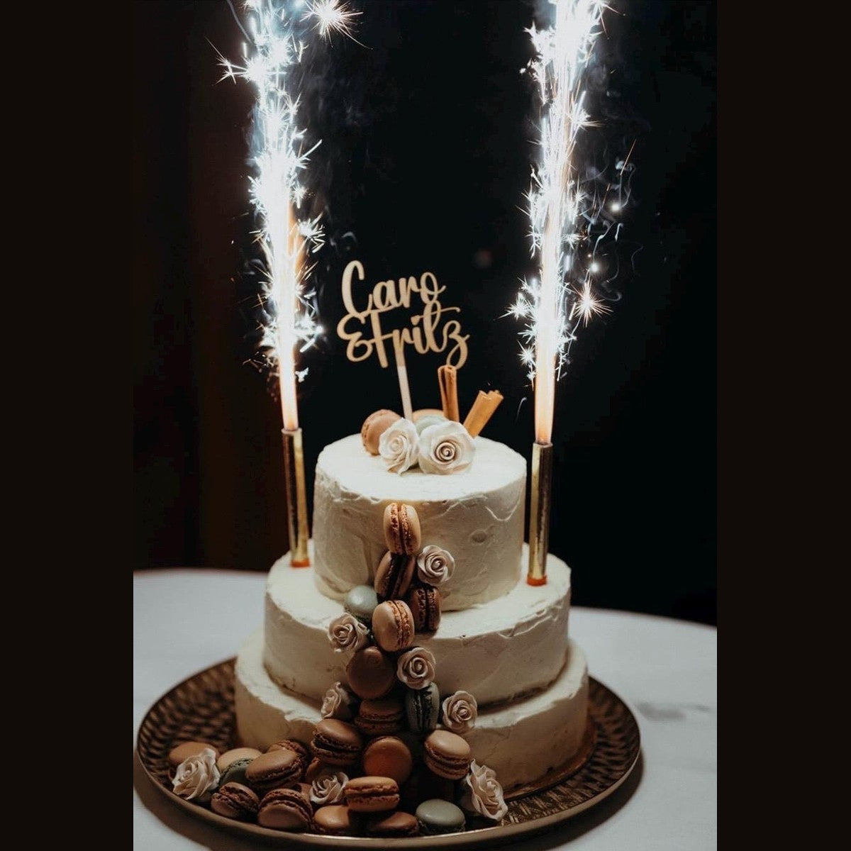 Cake topper mit 2 Namen aus Holz für die Hochzeitstorte cake Topper Das Glückswerk