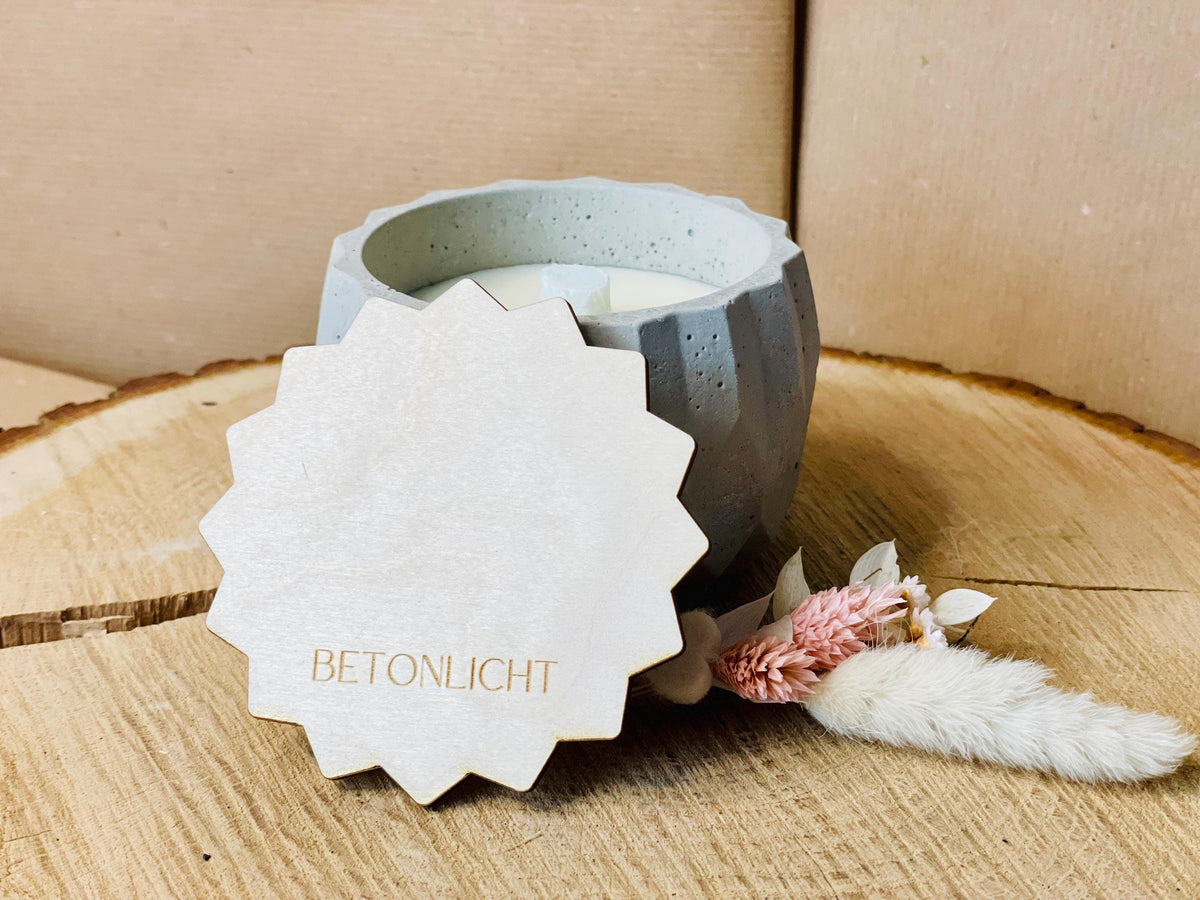 Betonkerze Verpackung für den Versand