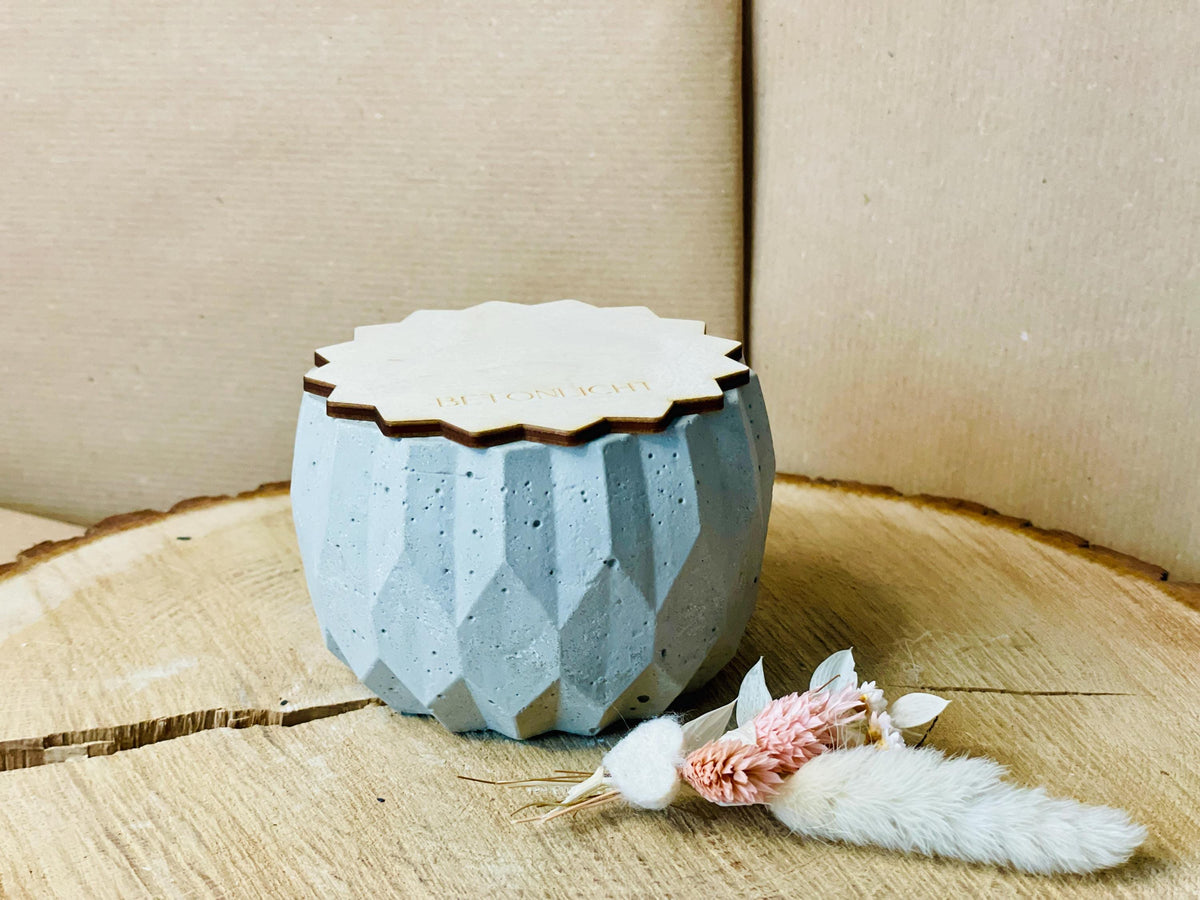Betonkerze Größenvergleich Ø 7 cm, Höhe 8 cm