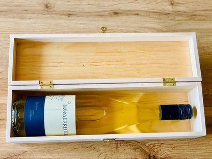 Weinkiste personalisiert, Holzbox mit Gravur zum Geburtstag, Geschenkverpackung für Wein, DasGlueckswerk, Küche & Genuss, Boxes & Bins, Holz, Acryl