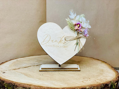 LASER SVG DATEI Dankeschön-Holzaufsteller „Danke, dass es dich gibt“ Perfekt für Diy-Projekte und Geschenke, DasGlueckswerk, Digitale Laserdateien, Greeting Cards, 