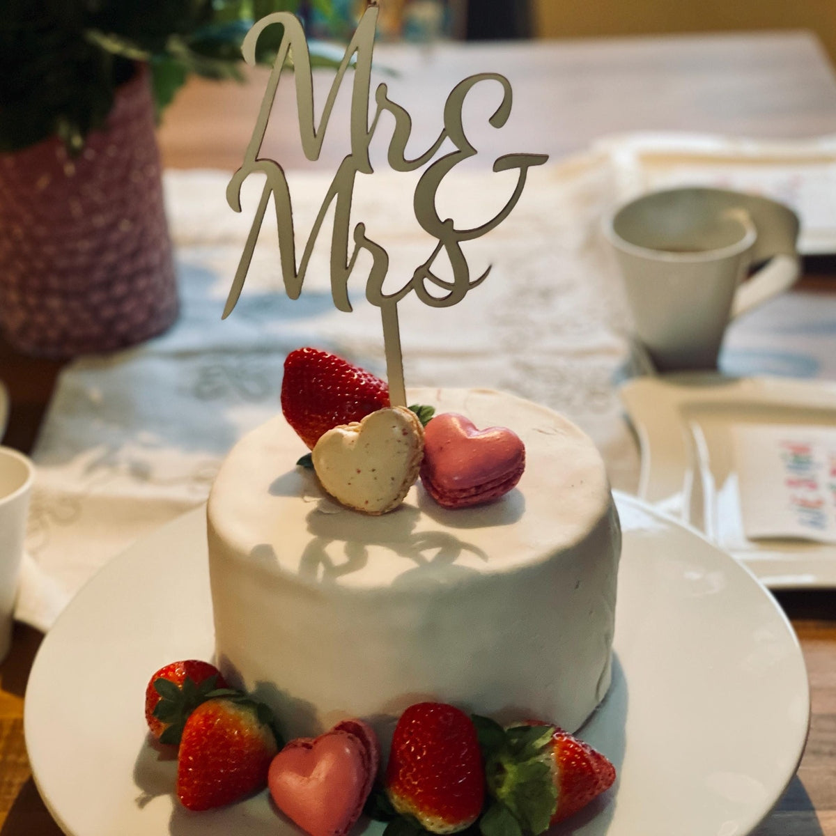 Cake topper mit 2 Namen aus Holz für die Hochzeitstorte cake Topper Das Glückswerk