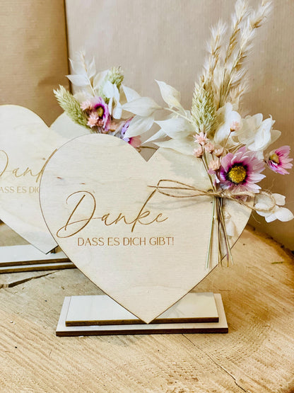 LASER SVG DATEI Dankeschön-Holzaufsteller „Danke, dass es dich gibt“ Perfekt für Diy-Projekte und Geschenke, DasGlueckswerk, Digitale Laserdateien, Greeting Cards, 