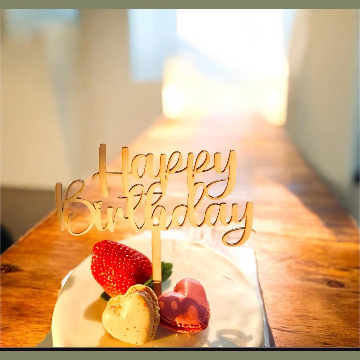 Cake topper für die Geburtstorte „happy Birthday“ aus Holz oder Acrylglas cake Topper Das Glückswerk