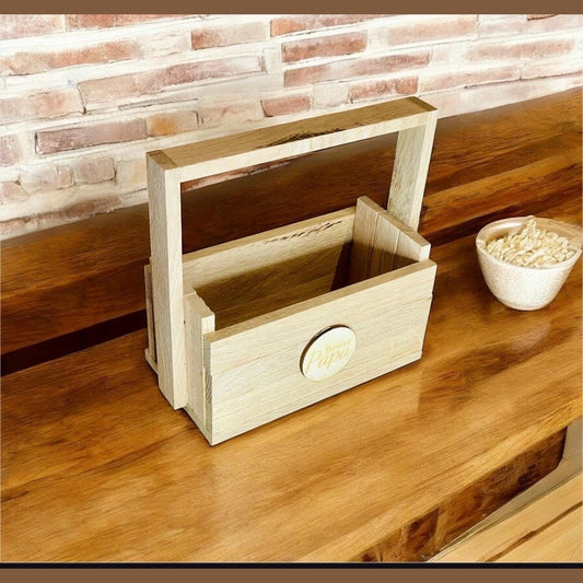 Geschenkkorb individualisierbar aus Holz diy Geschenk box Das Glückswerk