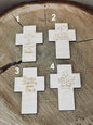 Holzkreuz mit Gravur Segenswünsche, Geschenk zur Taufe oder Kommunion Kind, DasGlueckswerk, Geburt & Baby, Wall Decor, holz
