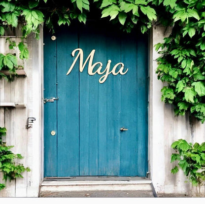 Namensschild Holz Türschild Kinderzimmer, personalisiert mit Wunschname, Geschenk zur Geburt, DasGlueckswerk, Geburt & Baby, Signs, Holz