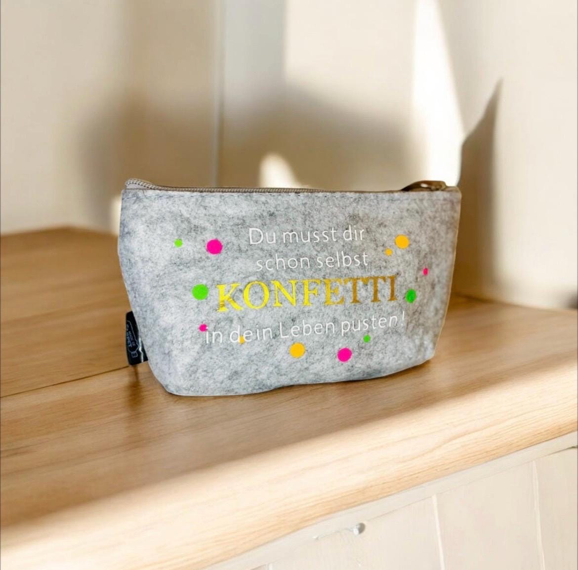 Kleine Tache als kosmetiktasche Schminktasche Kulturtasche mit Spruch Konfetti  für Mama beste Freundin Lieblings Mensch LieblingsDinge