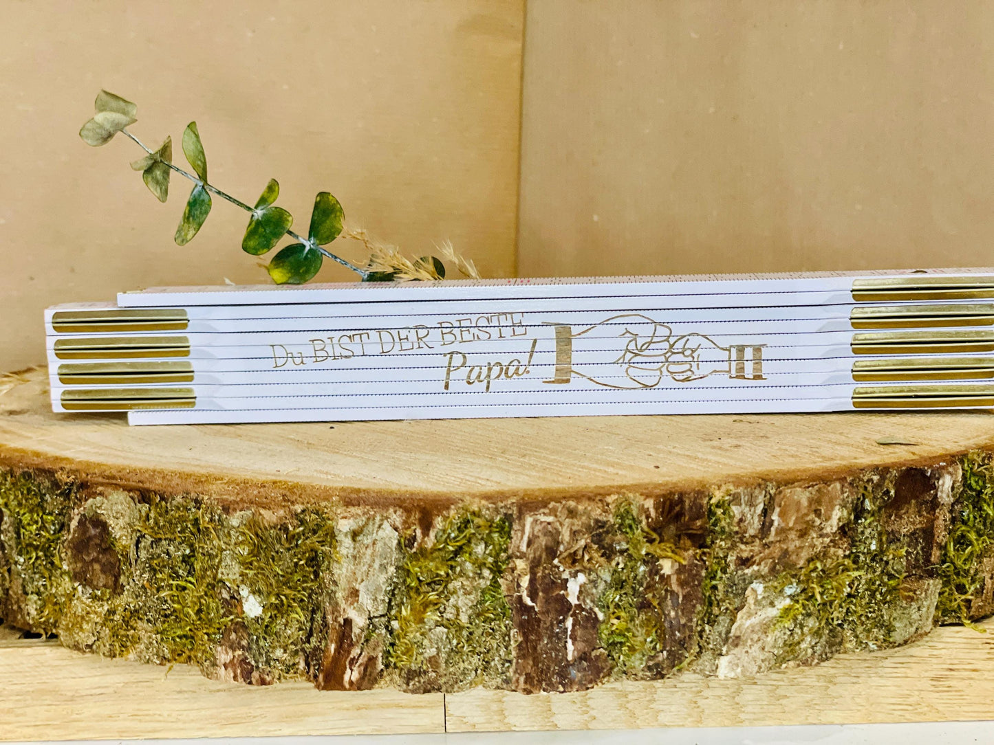 Zollstock mit Wuschgravur als Geschenk für Papa oder Opa