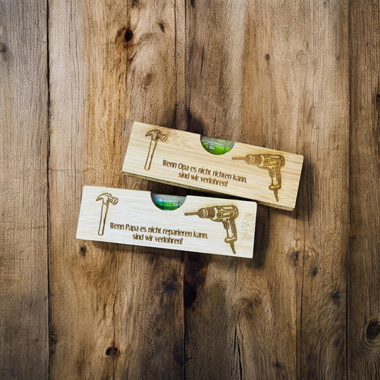 Multifunktionale Wasserwaage mit Gravur Wenn Papa/Opa es nicht reparieren kann, wir verloren  Werkzeug mit Flaschenöffner, Zentimetermaß