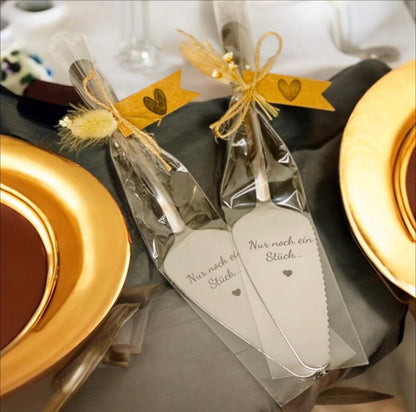 Personalisierter Tortenheber mit Gravur, Geschenk zur Hochzeit und Silberhochzeit, DasGlueckswerk, Hochzeit & Liebe, Cake Servers & Knives, metall