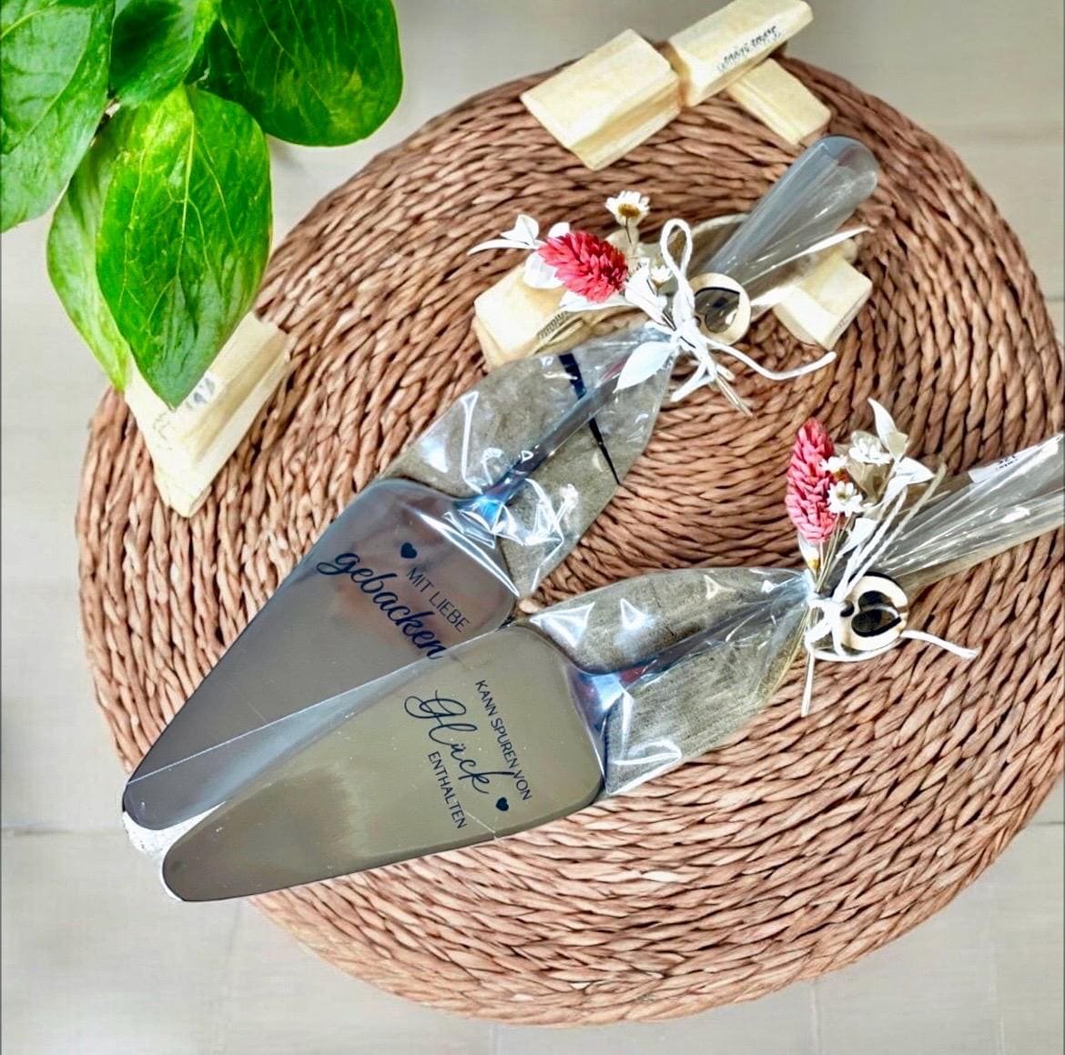 Personalisierter Tortenheber mit Gravur, Geschenk zur Hochzeit und Silberhochzeit, DasGlueckswerk, Hochzeit & Liebe, Cake Servers & Knives, metall