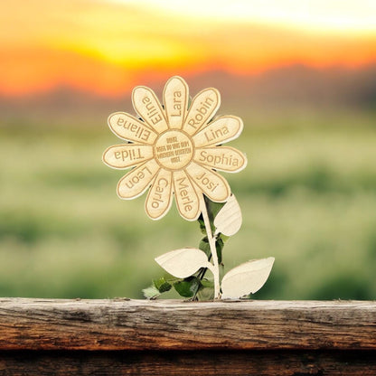 Holzblume als Abschiedsgeschenk zum Kita- oder Schulwechsel