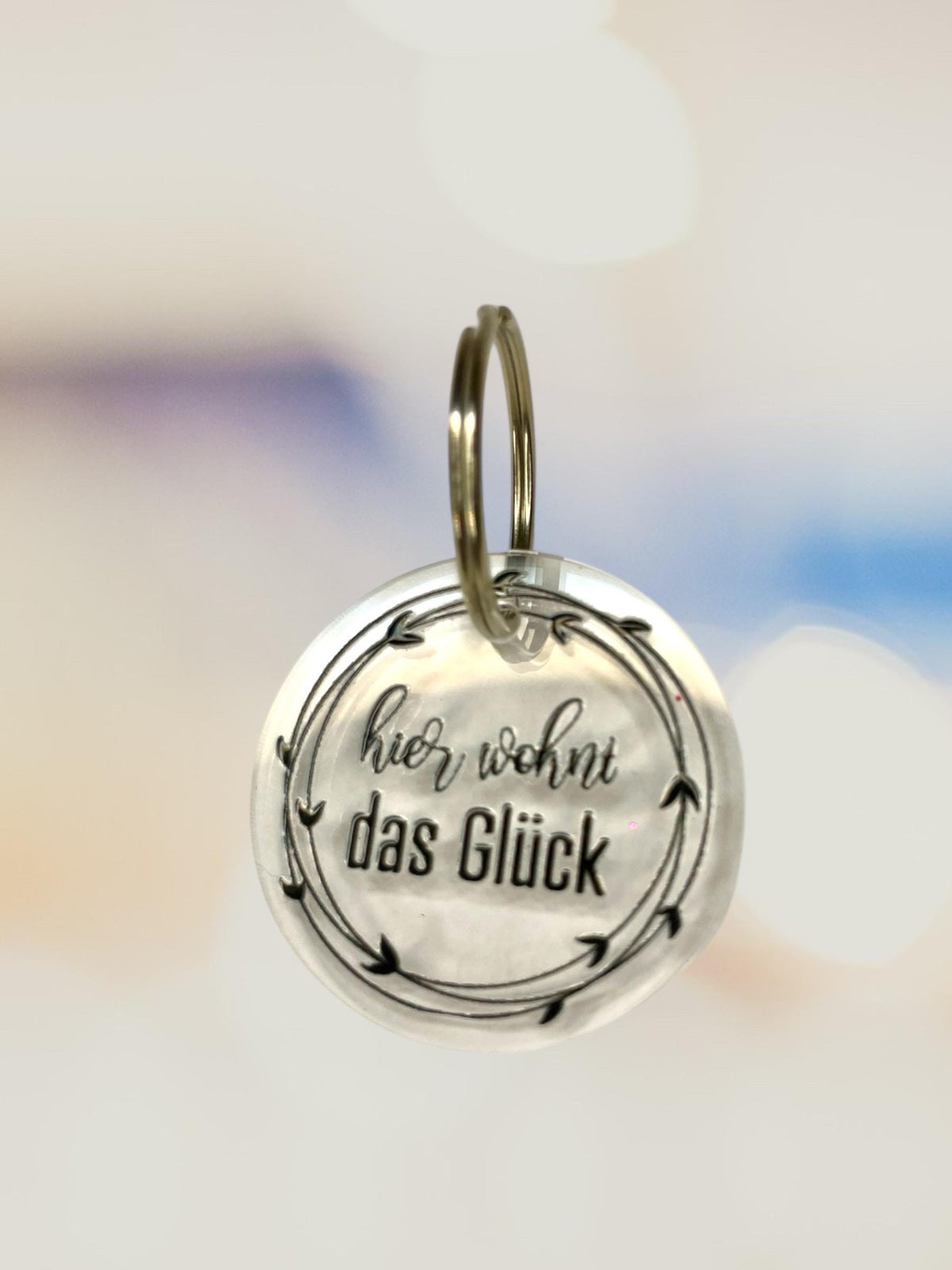 Schlüsselanhänger Acryl Schön dass es dich gibt, Dankeschön Geschenk für Freundin Kollegin, DasGlueckswerk, Schlüsselanhänger, Keychains, Acryl, Metall