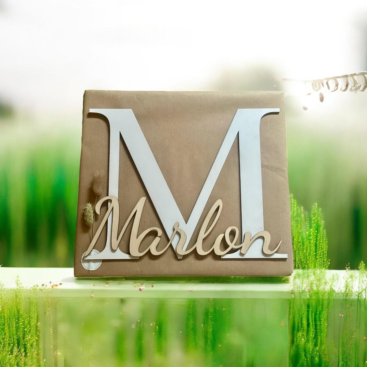 Namensschild Holz Türschild Kinderzimmer, personalisiert mit Wunschname, Geschenk zur Geburt, DasGlueckswerk, Geburtstag, Signs, Holz