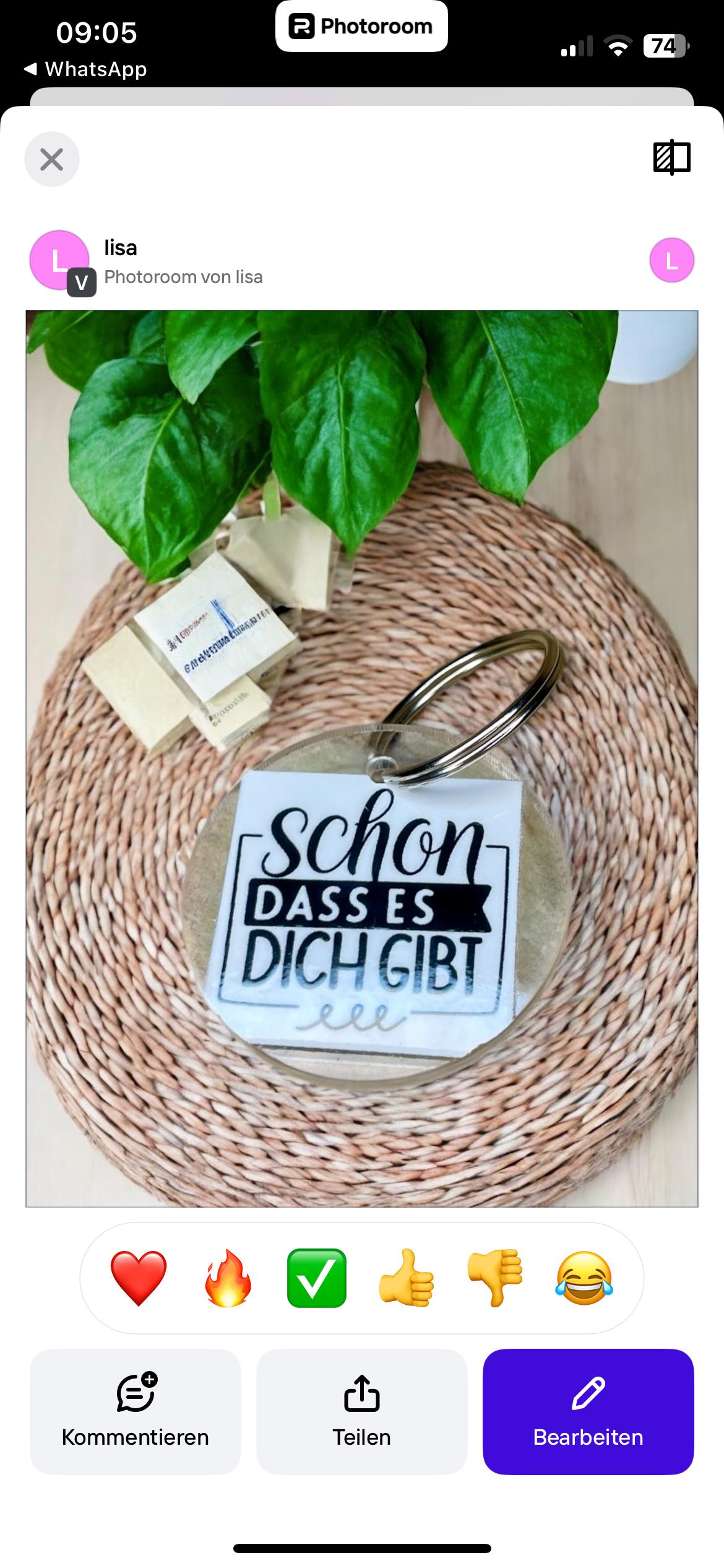 Schlüsselanhänger "Schön, dass es dich gibt" – Herzensbotschaft aus Acryl Schlüsselanhänger Das Glückswerk