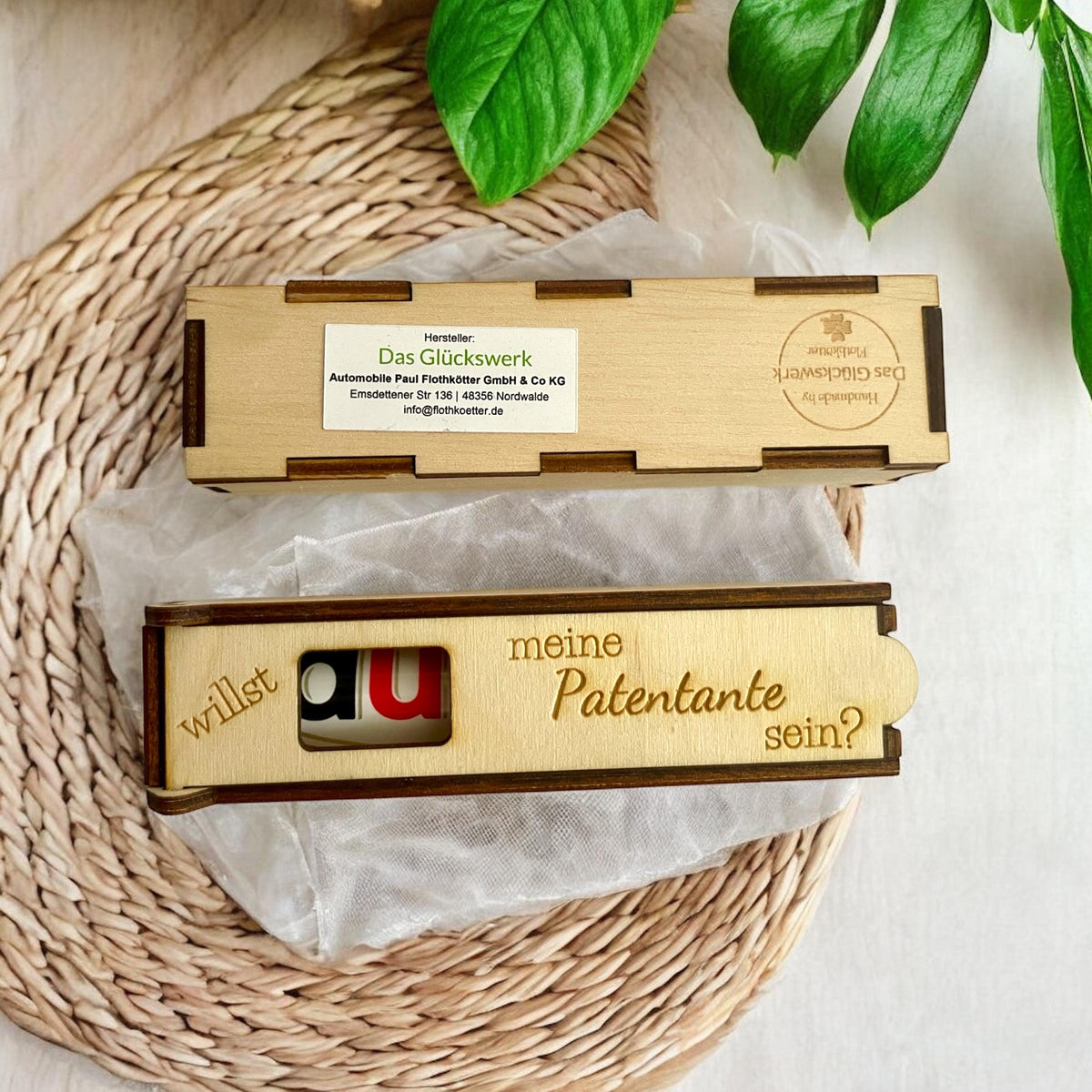 Schokoriegel Box Patentante fragen | Holz Schokoriegelhülle für Patenonkel, Patengeschenk Taufe Geburt, DasGlueckswerk, Hochzeit & Liebe, Gift Boxes, holz