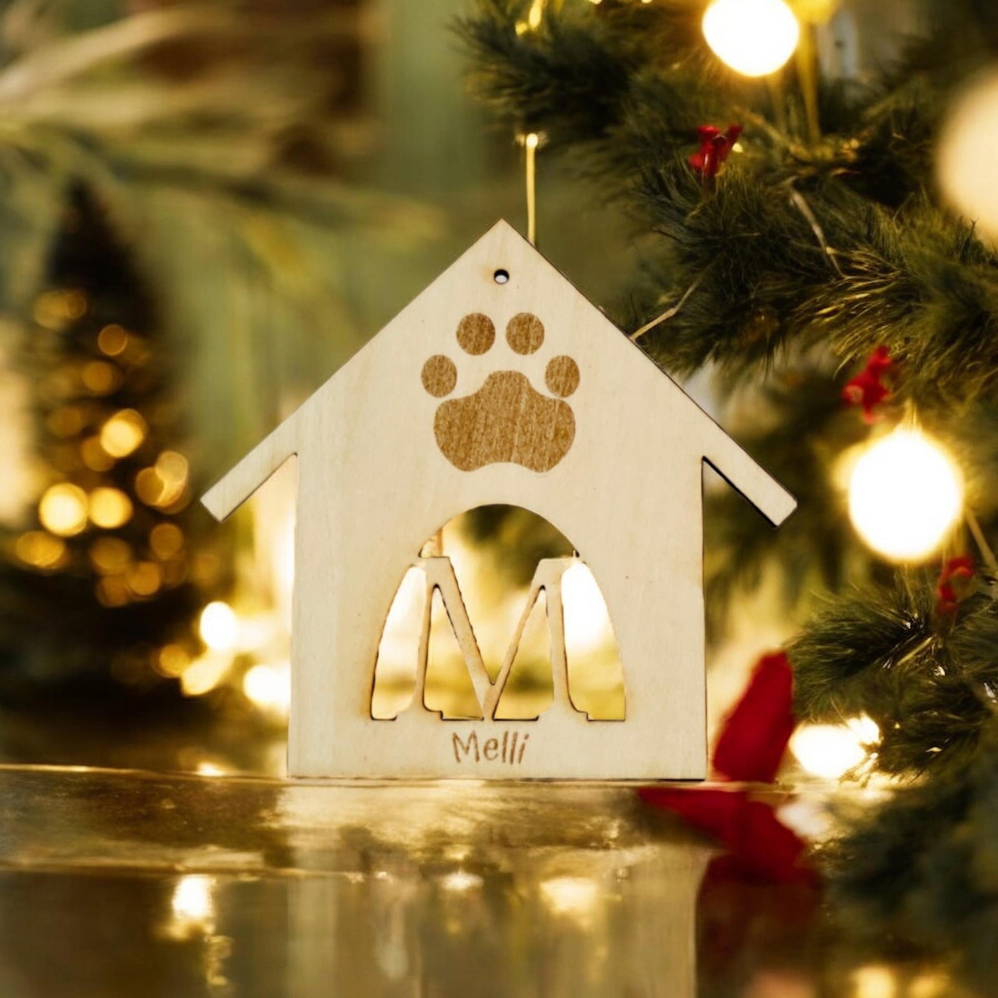 Hundehütte aus Holz mit Gravur Dekoschild Hundenapf Körbchen Hundehaus Hundehütte Das Glückswerk