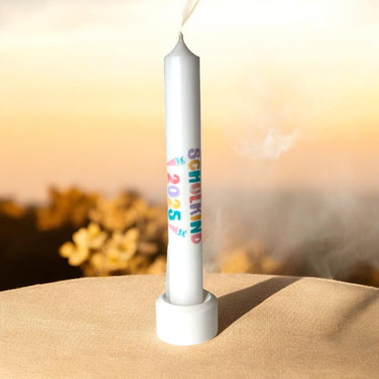Personalisierte Kerze „Schulkind“ | 16 cm hoch, 2,2 cm breit | Geschenk zur Einschulung Das Glückswerk
