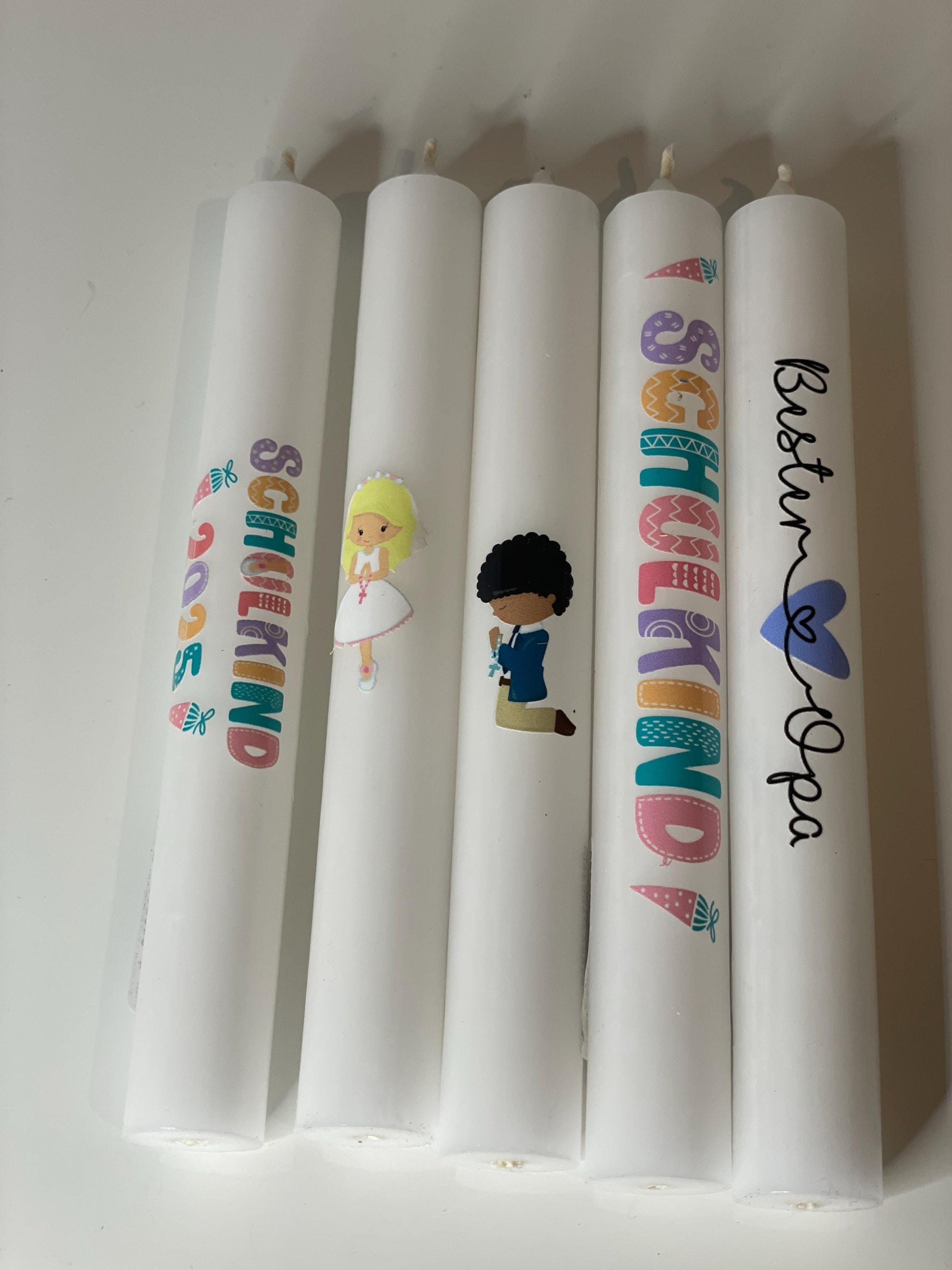Personalisierte Stabkerze 16 cm x 2,2 cm | „Bester Opa / Papa / Kollege“ wählbar | Geschenkidee Das Glückswerk