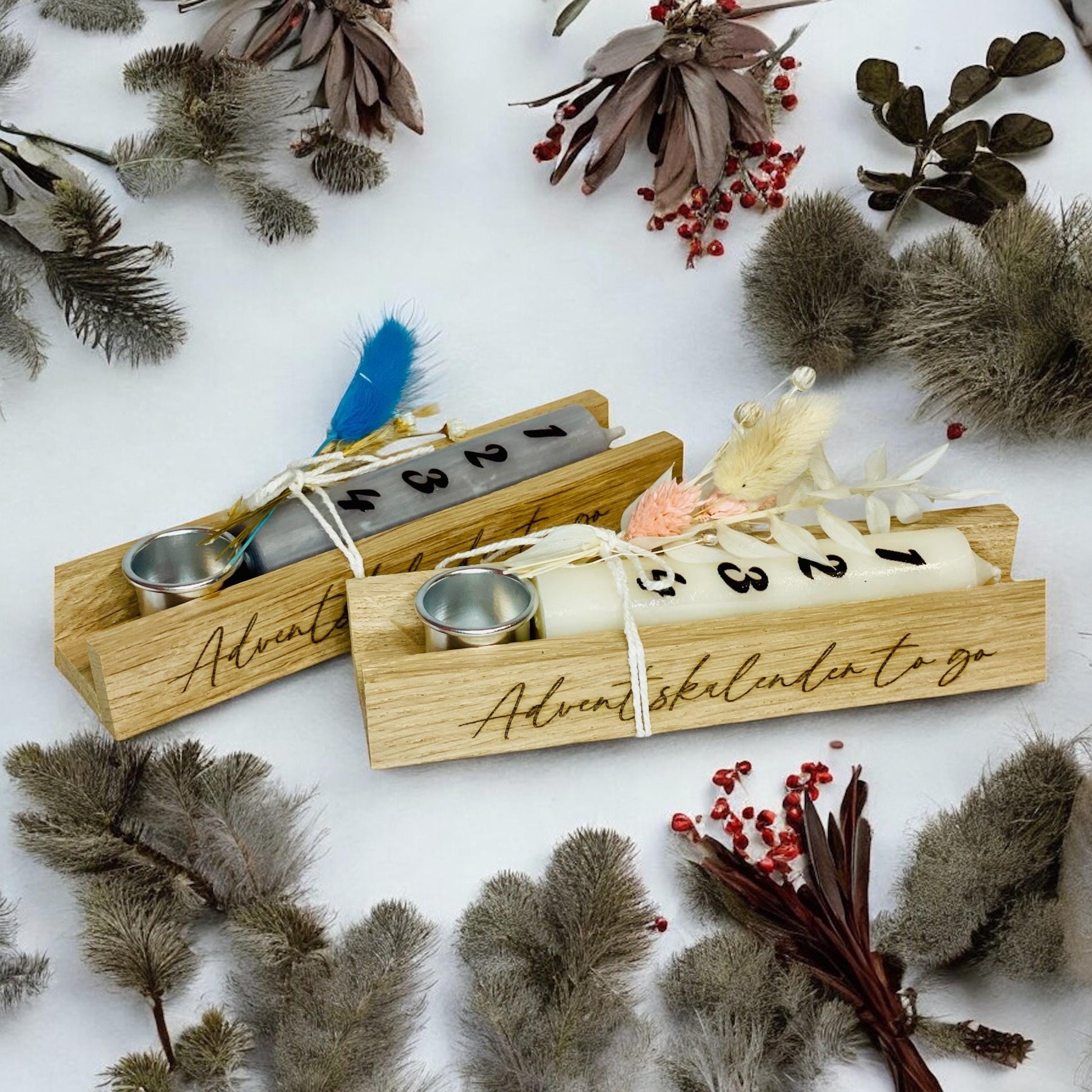 Adventskalener to go - mini Adventskranz zum verschenken Das Glückswerk