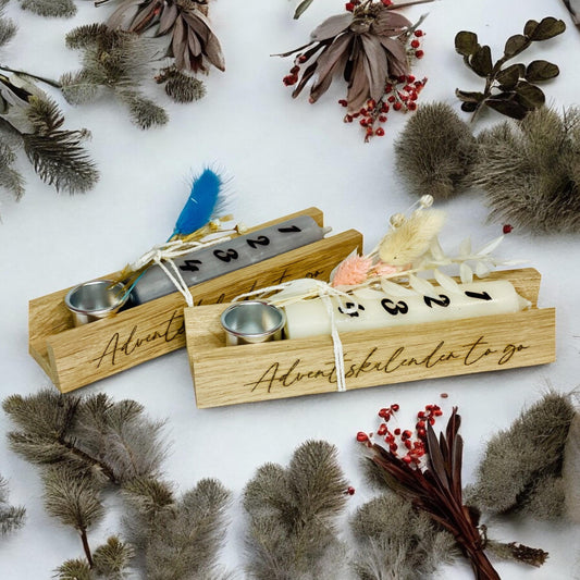 Adventskalener to go - mini Adventskranz zum verschenken Das Glückswerk