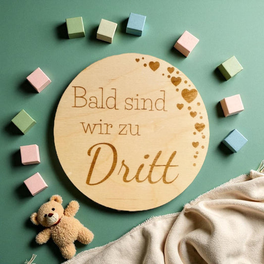 Schwangerschaft mitteilen Baby wir sind bald zu dritt viert fünft Das Glückswerk