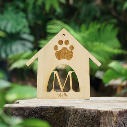 Hundehütte aus Holz mit Gravur Dekoschild Hundenapf Körbchen Hundehaus Hundehütte Das Glückswerk