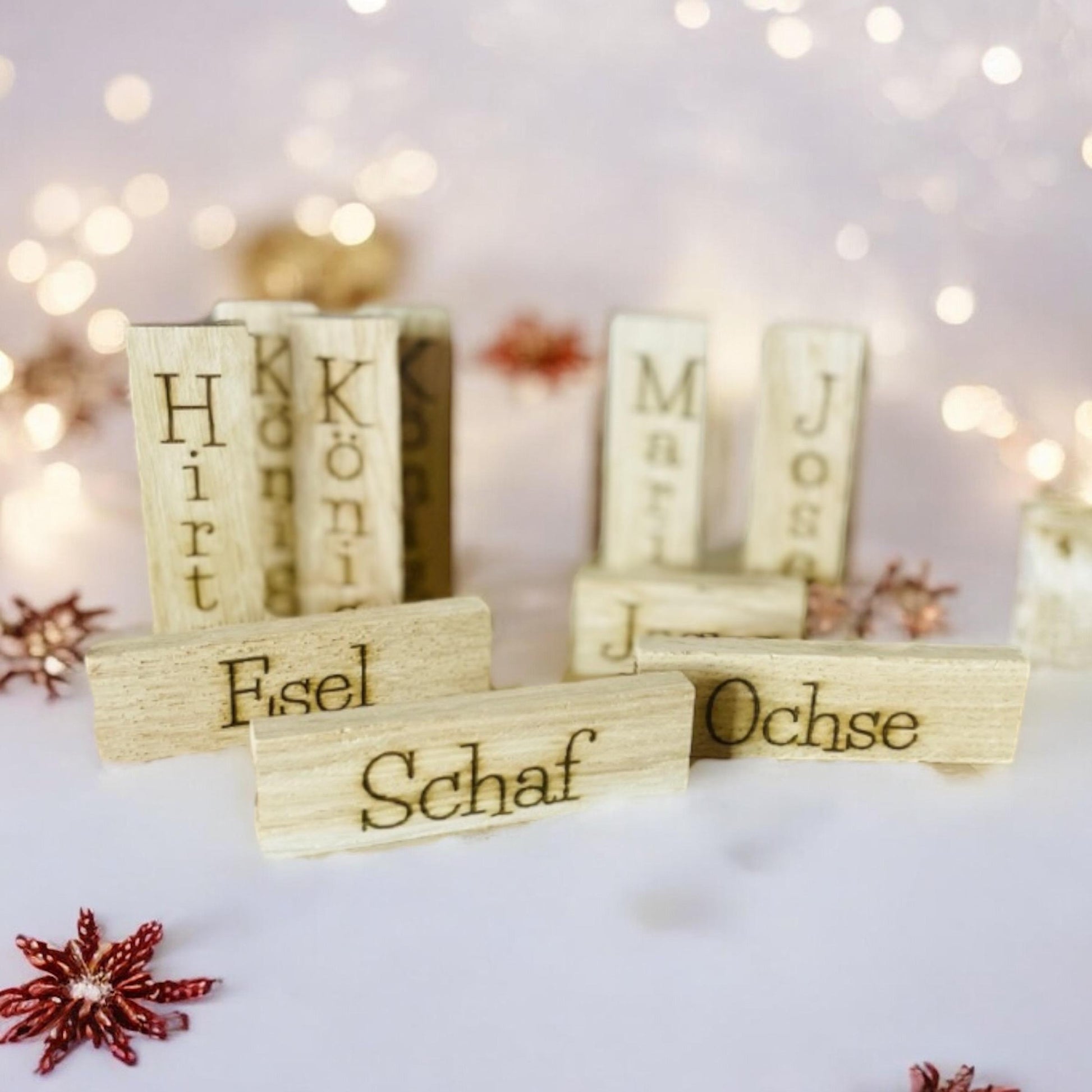kleine minimalistische Krippe aus Holz Das Glückswerk