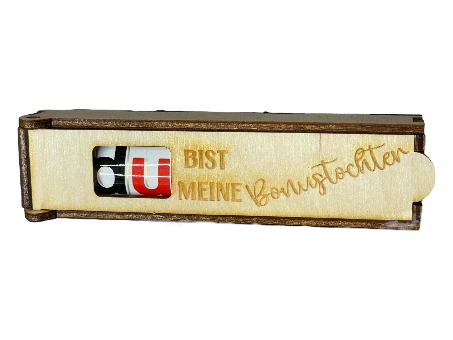 Holz Schokoladenhülle mit Gravur – „Du bist mein Bonussohn“ | Geschenkidee Patchwork Familie Das Glückswerk