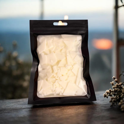Nachfüllwachs Flocken für Betonkerzen oder Ersatzdocht aus Glasfaser – 50g Sojawachs oder 1cm/ 0,2cm Glasfaserdocht