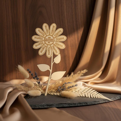 Holzblume Abschiedsgeschenk Erzieherin, 27 cm mit Gravur, Geschenk Kita Kindergarten Abschluss, DasGlueckswerk, Dekoration, Greeting Cards, holz