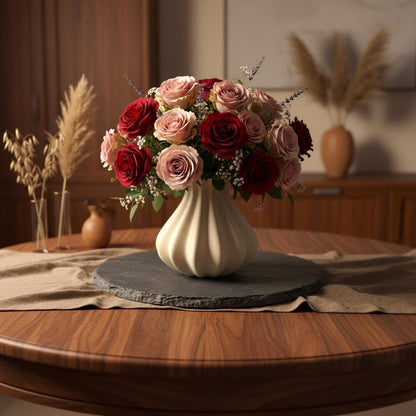 3D Vase Elenor mit Goldrand, moderne Deko Vase aus PLA im Waben Design, verschiedene Größen Farben, DasGlueckswerk, Dekoration, Vases, pla
