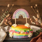 Cake Topper Geburtstag aus Holz & Acryl 3D Regenbogen – Personalisierte Tortendeko, Kindergeburtstag, Party Dekoration