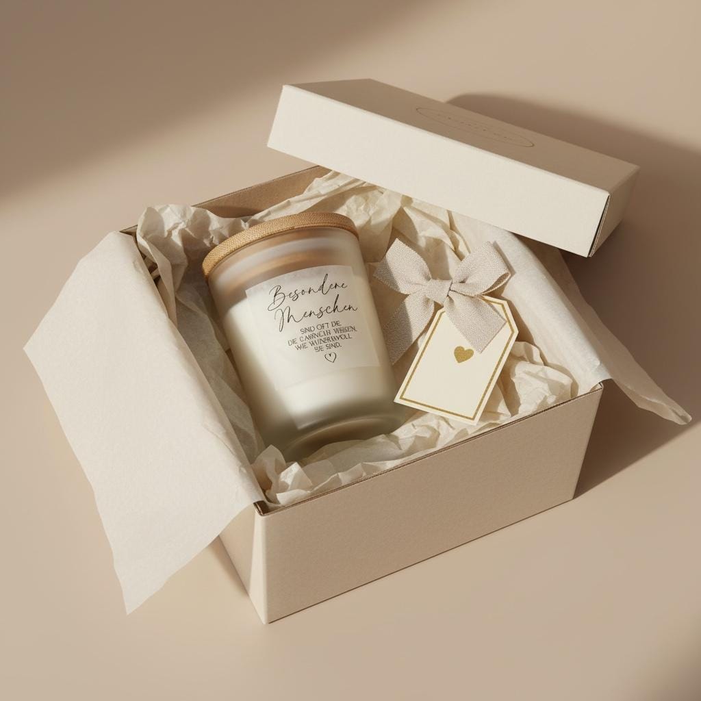 Sojawachskerze besondere Menschen, Glas mit Holzdeckel, Geschenk für Mama oder Oma, DasGlueckswerk, Dekoration, Container Candles, Soya