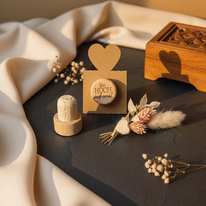 Weinkorken Gravur Tischdeko, dekorativer Holzkorken für Flaschen, Geschenk Hochzeit, DasGlueckswerk, Küche & Genuss, Bottle Stoppers, 