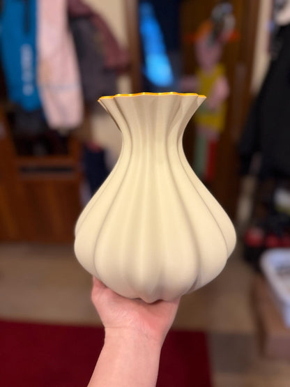 3D Vase Elenor mit Goldrand, moderne Deko Vase aus PLA im Waben Design, verschiedene Größen Farben, DasGlueckswerk, Dekoration, Vases, pla
