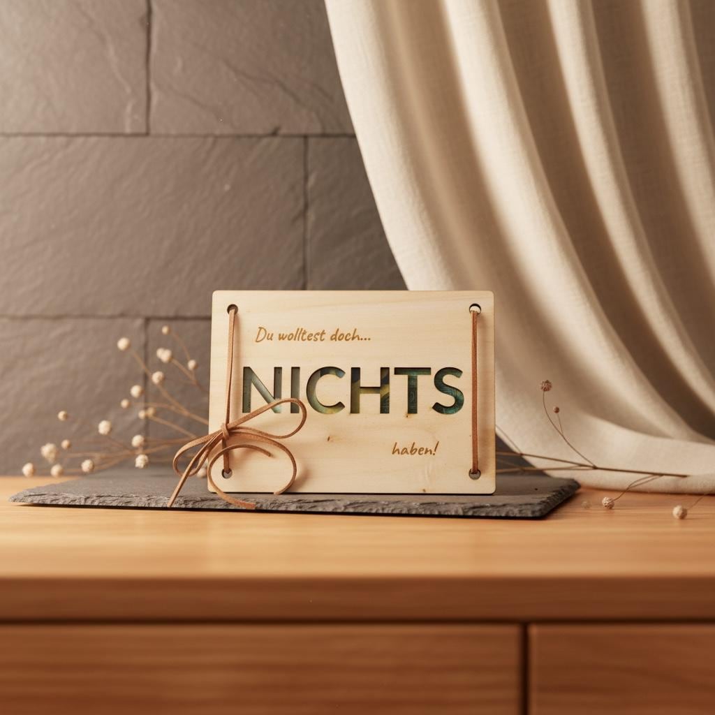Geldgeschenk-Karte mit Röhrchen, Format wählbar A4 bis A7