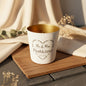 Kerzenglas Mr Mrs personalisiert, weiß Gold mit Namen und Datum, Hochzeitsgeschenk, DasGlueckswerk, Hochzeit & Liebe, Candlestick Holders, glas, Goldlack innen, Gravur
