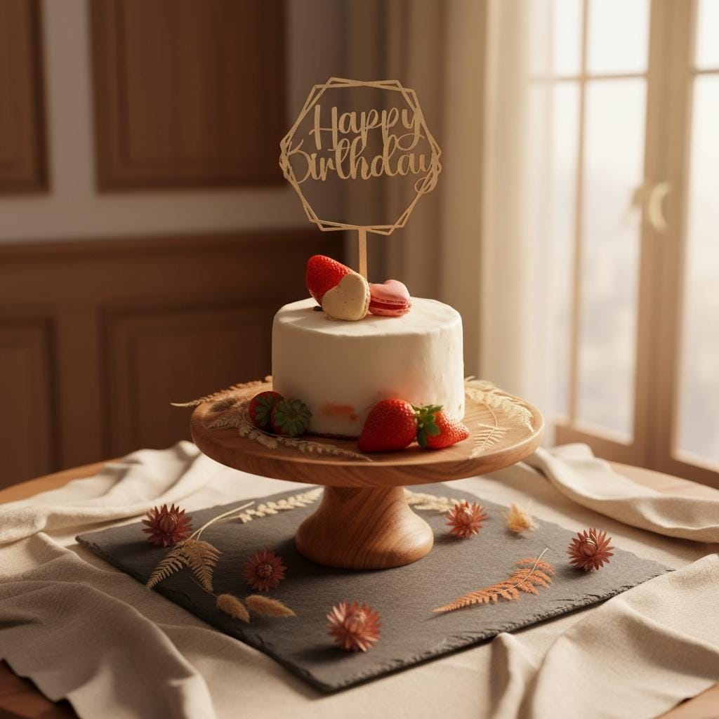 Cake Topper Happy Birthday, Holz oder Acrylglas, Tortenstecker Geburtstag, DasGlueckswerk, Geburtstag, Cake Toppers, Holz